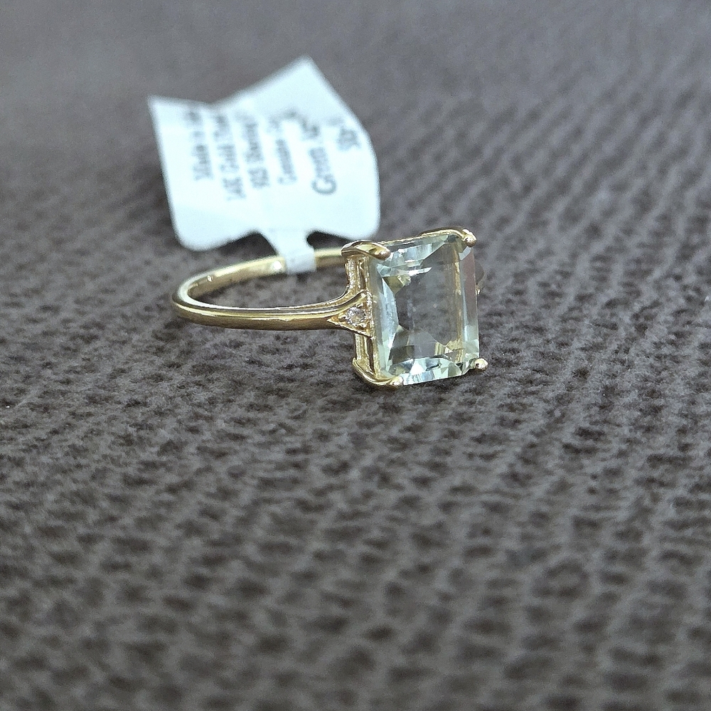 Shivam Rectangular Green💚 Amethyst Ring💍 - NWT - Picture 13 of 16
